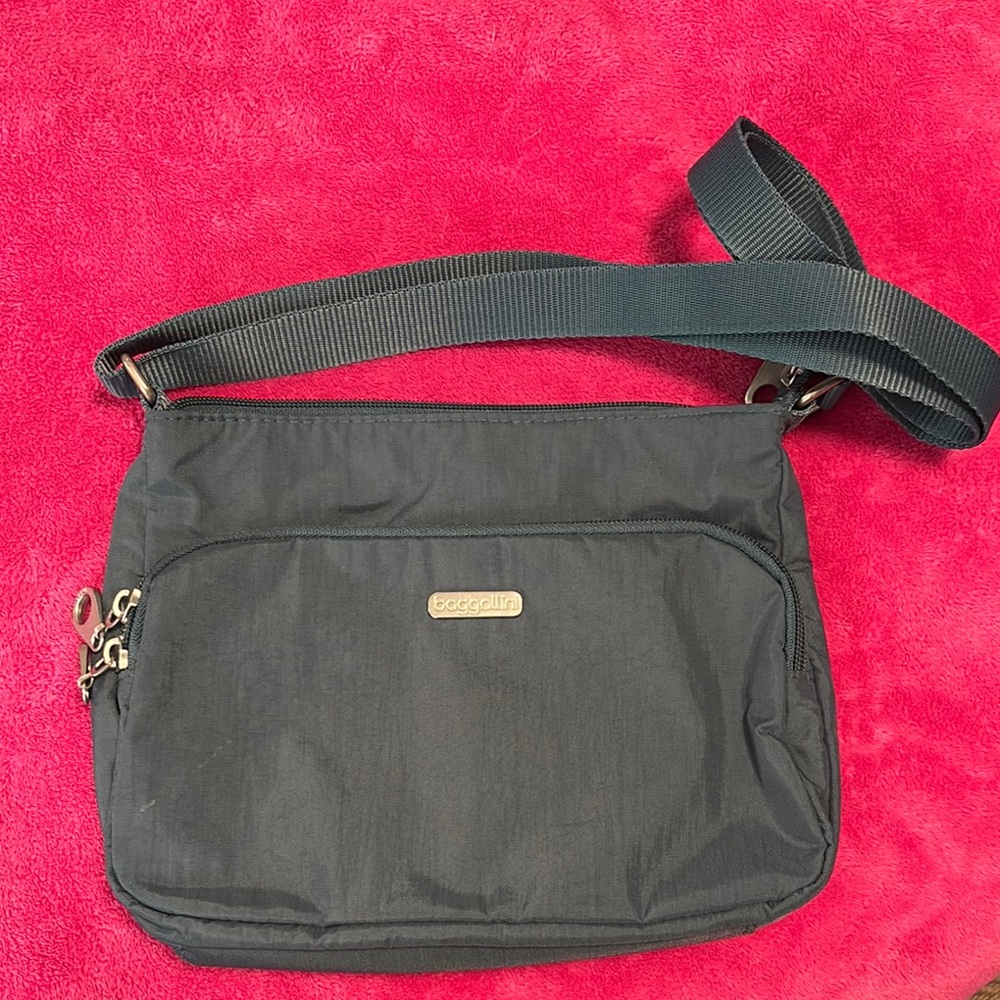 Baggallini Shoulder Bag Purse - Blue Grey Color